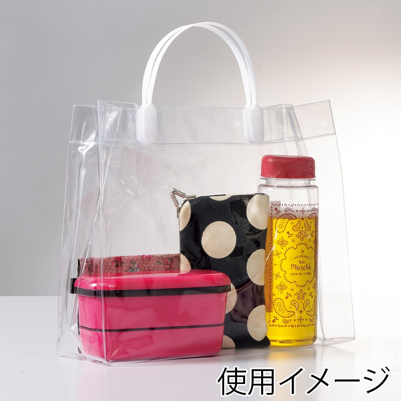 透明バッグ ハッピータック付L 10枚/袋 006464050 包装用品・店舗用品
