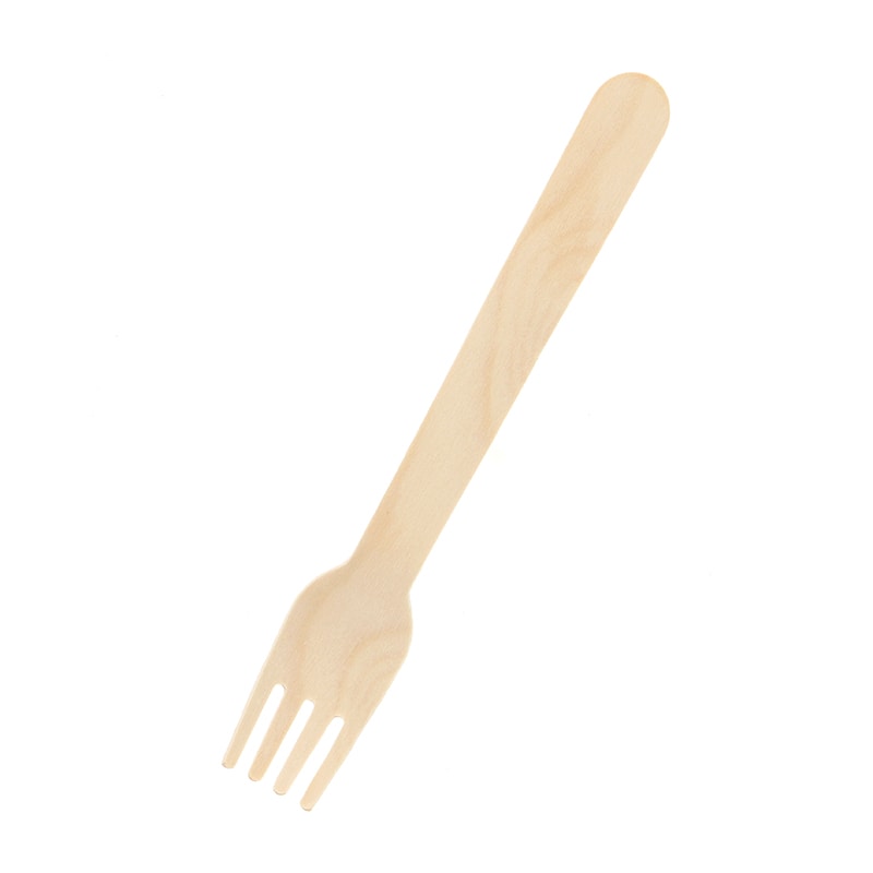 長井紙業 未晒紙完封木製フォーク 160mm 個包装 1袋(100本) 004514212