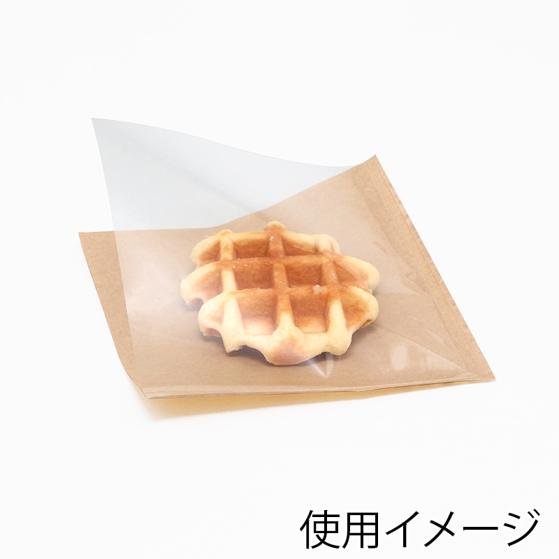 HEIKO 片面透明バーガー袋 15－15 未晒無地 100枚/袋 004738102 包装