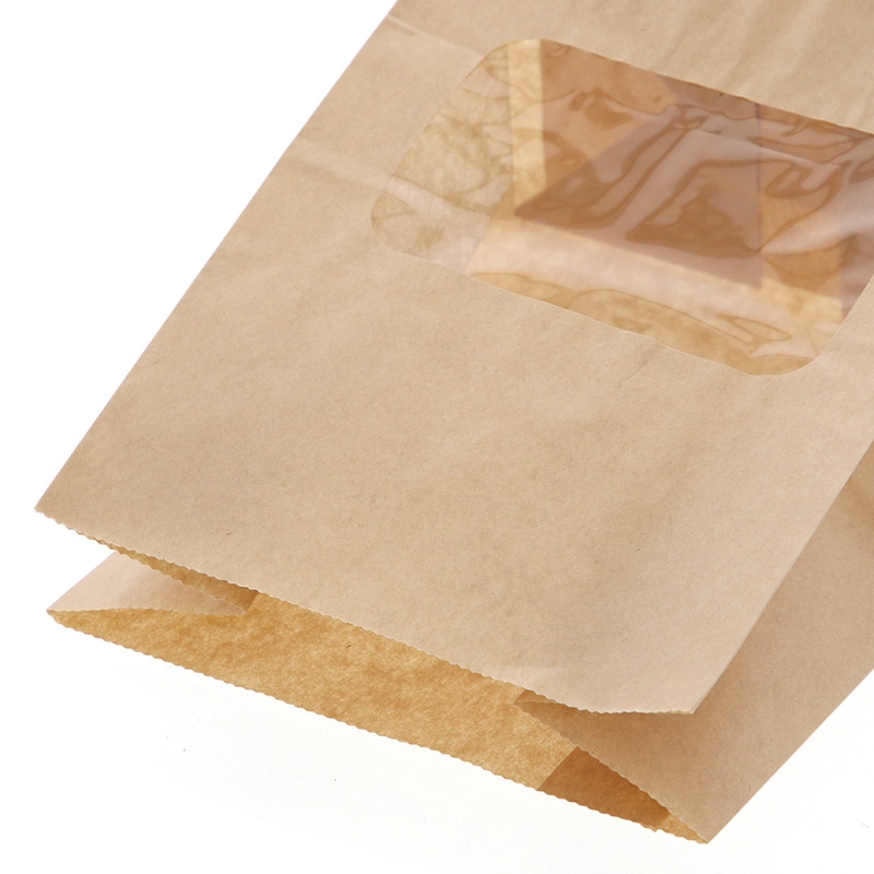 HEIKO 窓付耐油角底袋 13-8 未晒無地 100枚/袋 004738615 包装用品