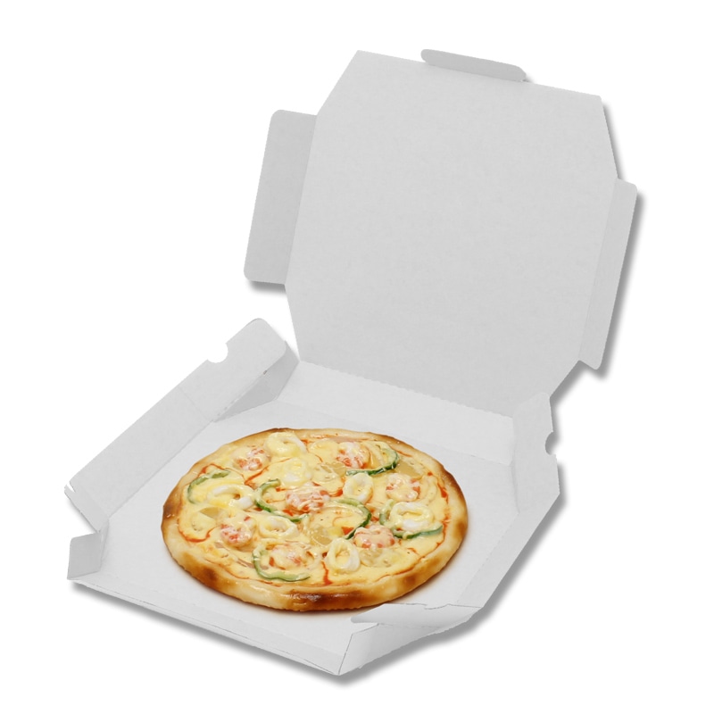 HEIKO 食品容器 N ピザ箱 M 白 10枚/袋 004247720 包装用品