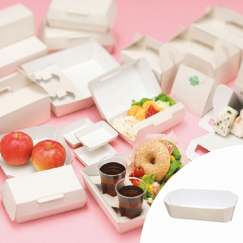 HEIKO 食品容器 エコパームボックス Fトレー4 20枚/袋 004247806