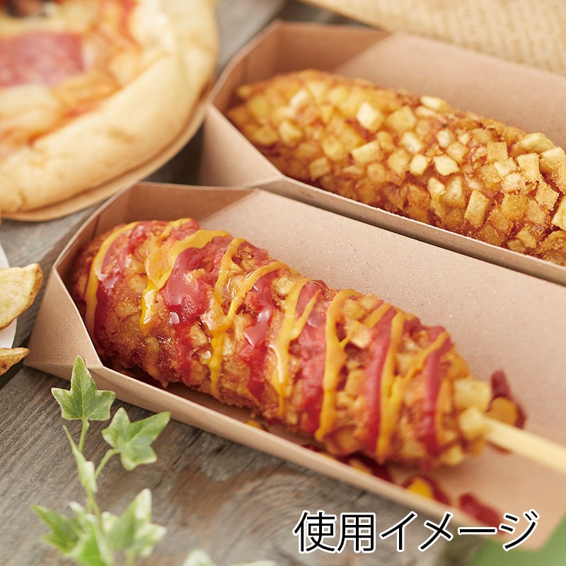 HEIKO ホットドックトレー S 未晒無地 40枚/袋 004738231 包装
