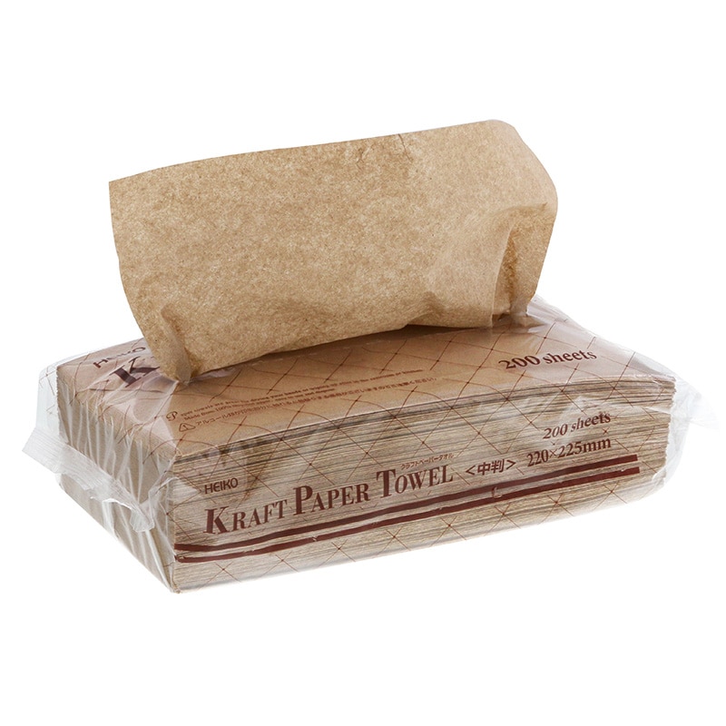 HEIKO クラフトペーパータオル シングル 中判 200枚/パック 004722005