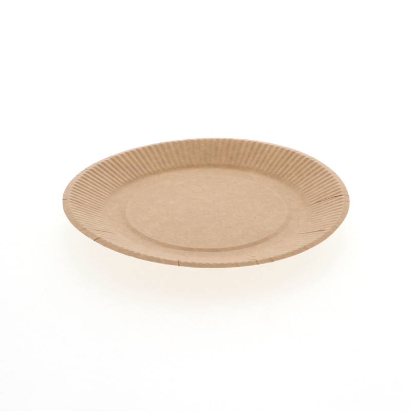 HEIKO クラフトペーパープレート 18cm 30枚/袋 004501018 包装用品