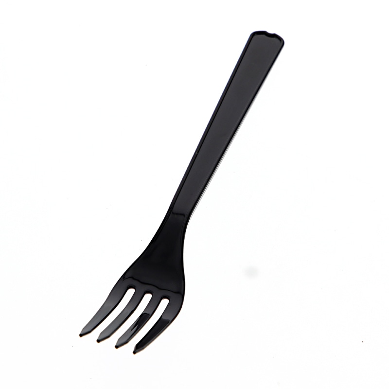 HEIKO プラスチックフォーク 16cm 個包装 黒 100本/袋 004513024 包装