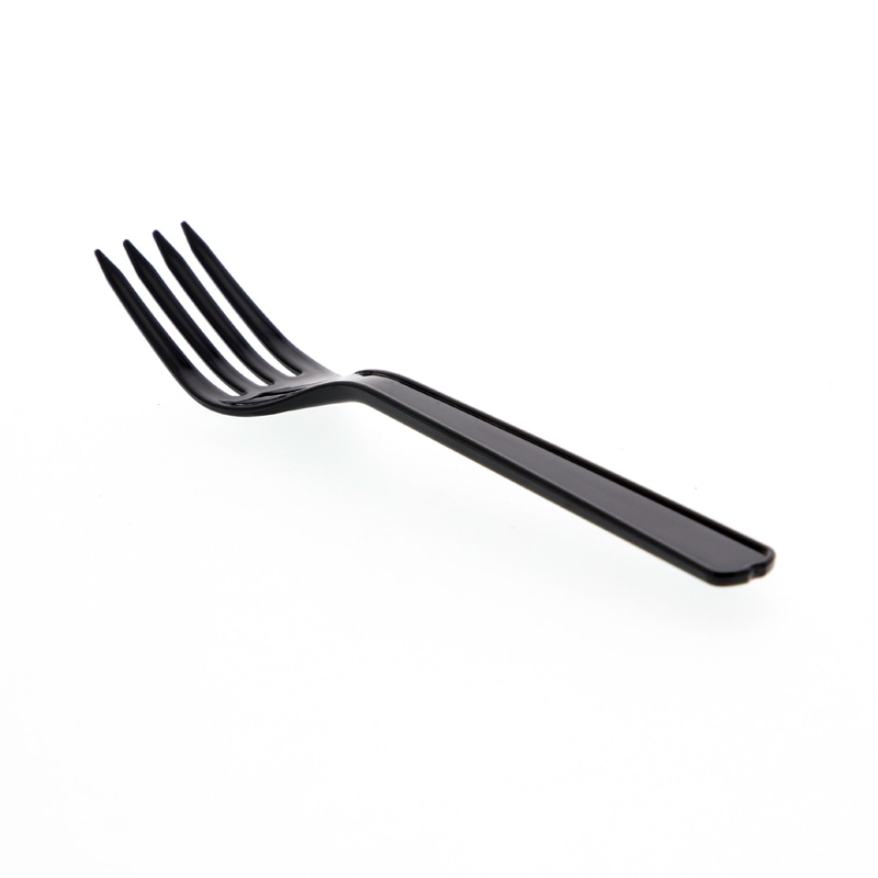 HEIKO プラスチックフォーク 16cm 個包装 黒 100本/袋 004513024 包装
