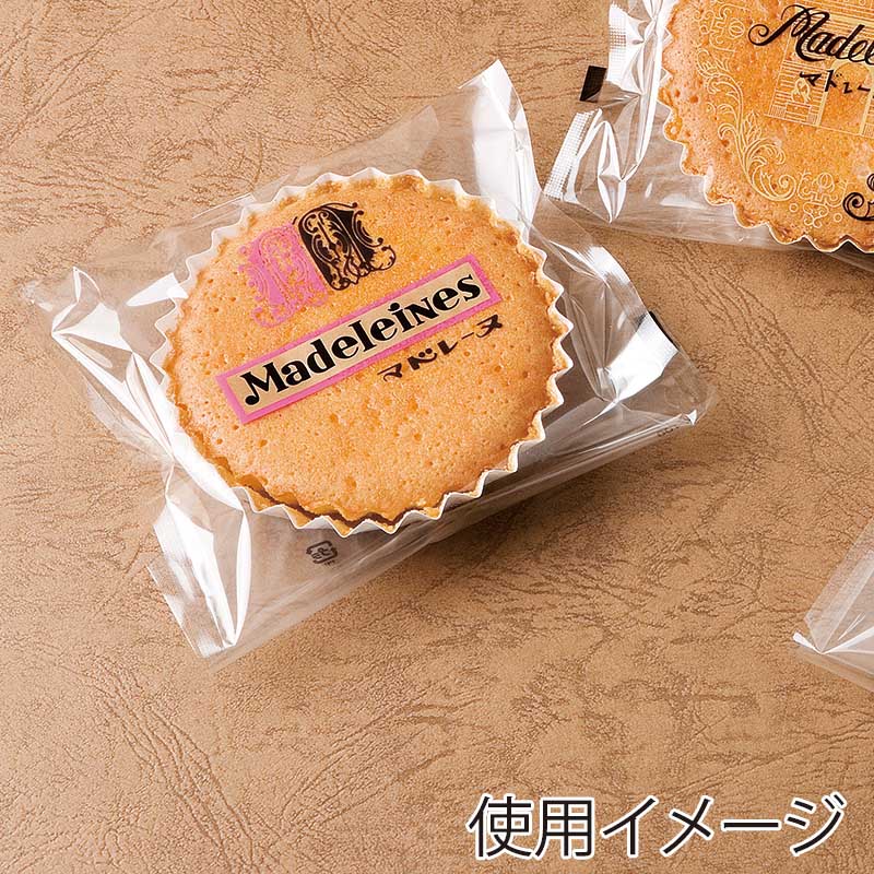 透明袋　K-100 ベロ付き 101036　マドレーヌ 1000枚/束（ご注文単位1束）【直送品】