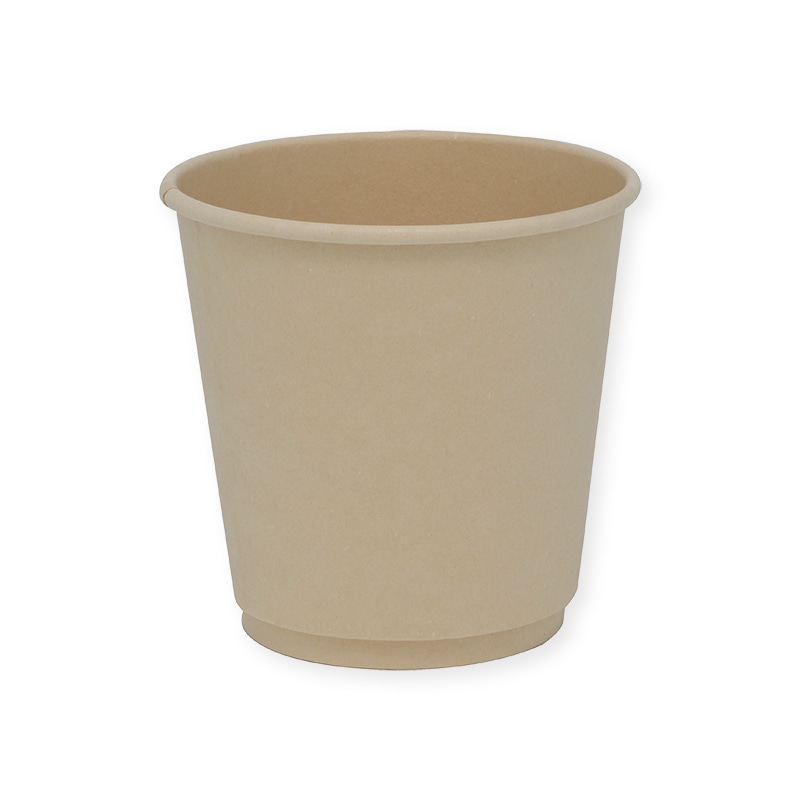 紙コップ バガス二重断熱カップ PLAコート 10オンス(300ml) 90mm口径 25個/袋