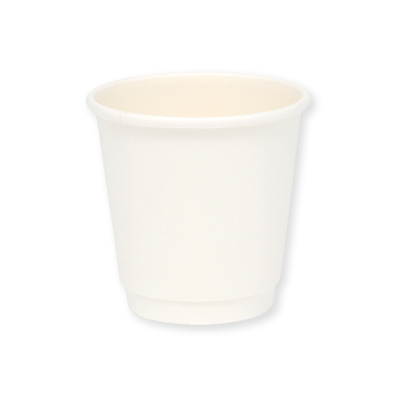 BMターゲット 紙コップ 断熱二重白無地カップ 6オンス 80mm口径 25個/袋(ご注文単位40袋)【直送品】