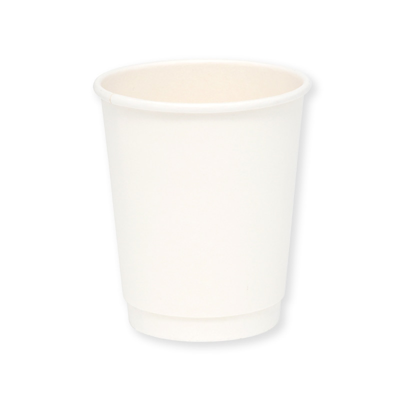 BMターゲット 紙コップ 断熱二重白無地カップ 8オンス 80mm口径 25個/袋(ご注文単位40袋)【直送品】