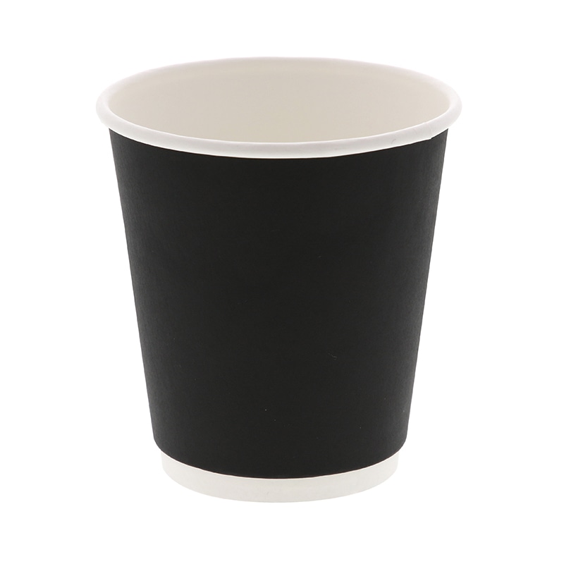 HEIKO 紙コップ 二重断熱カップ 10オンス 口径90mm ブラック 25個/袋