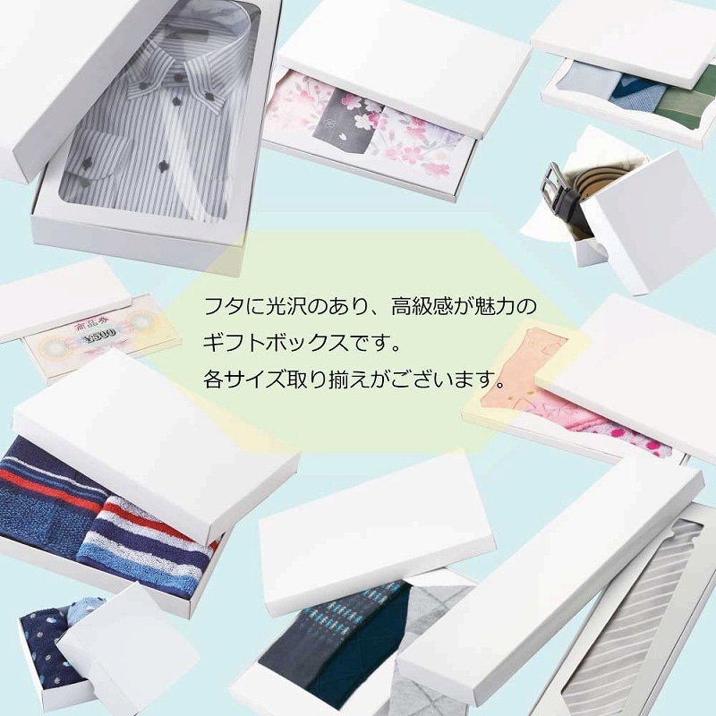 HEIKO 箱 デラックス白無地箱(エスプリ) DH-6 DXタオル6本 かぶせ蓋 10