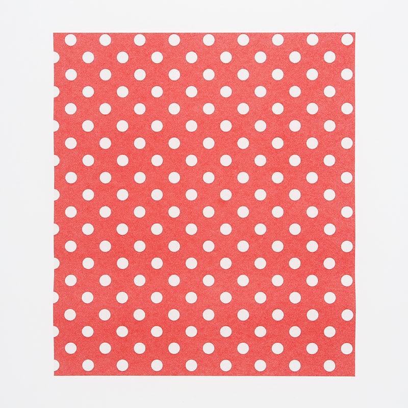 HEIKO ワックスペーパー ドット赤 218×250mm 100枚/個 004527008