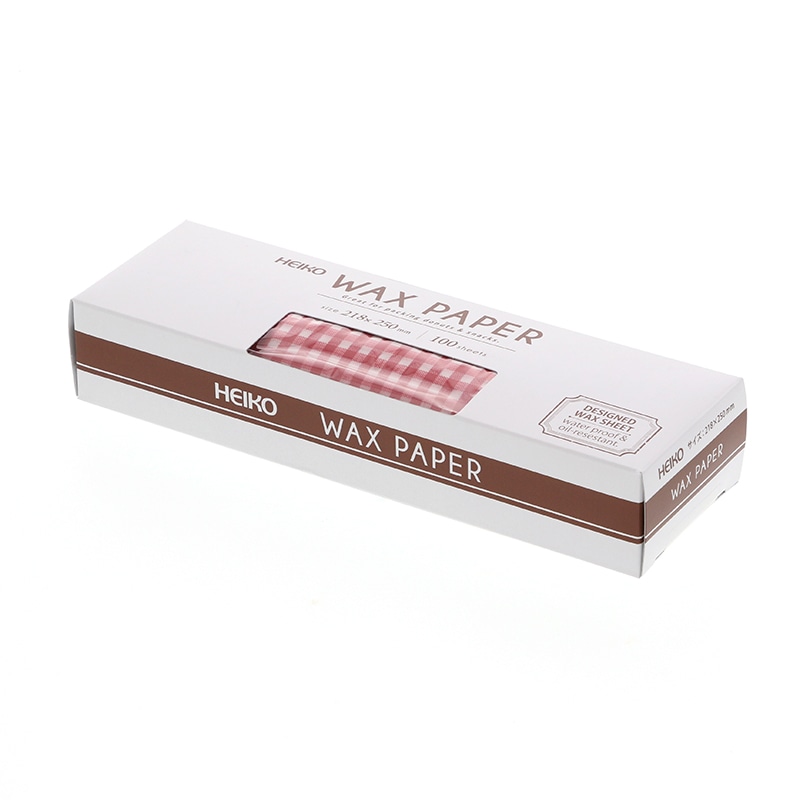 HEIKO ワックスペーパー ギンガム赤 218×250mm 100枚/個