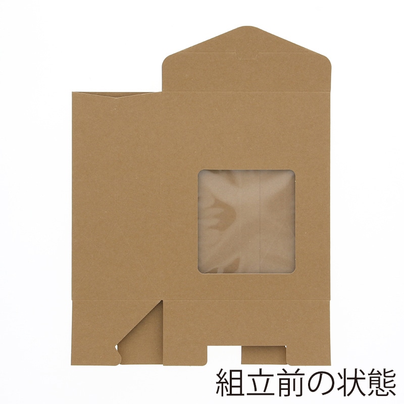 箱無し　もものすけ HEIKO 箱 ギフトボックス クラフトギフトBOX 窓付角底L 10枚/袋
