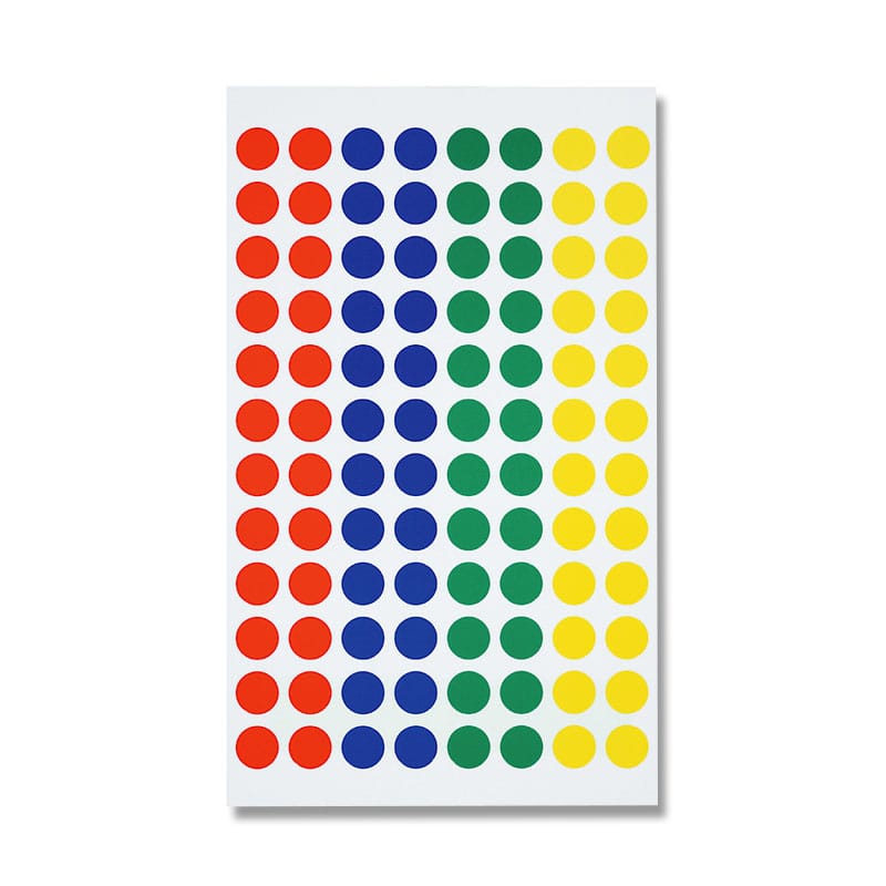 HEIKO タックラベル(シール) NO.649 丸 アソート Φ9mm 672片/束