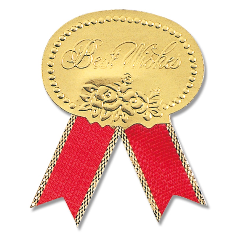 QYロールシール♡リボン♡1ロール　★ HEIKO ギフトシール(ロールシール) 星金 500片/巻 007067501