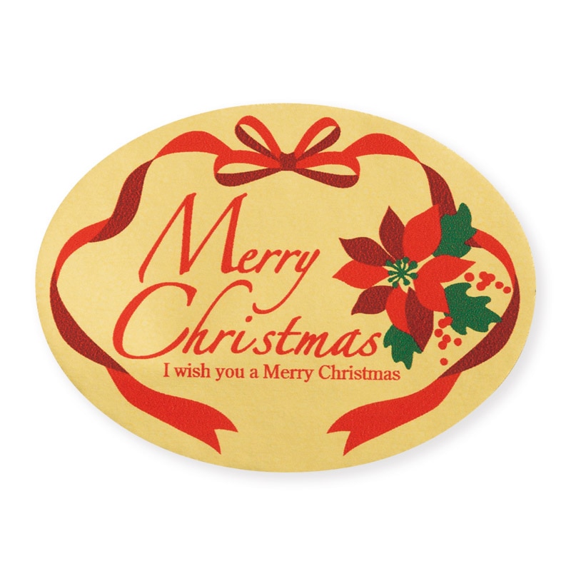 HEIKO クリスマスシール 業務用 ポインセチアリボン 1束