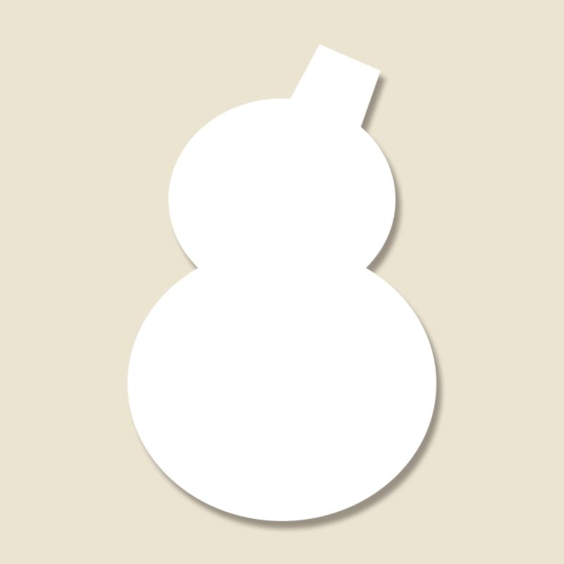 クリスマス抜型カラーカード M 雪だるま 20枚/束