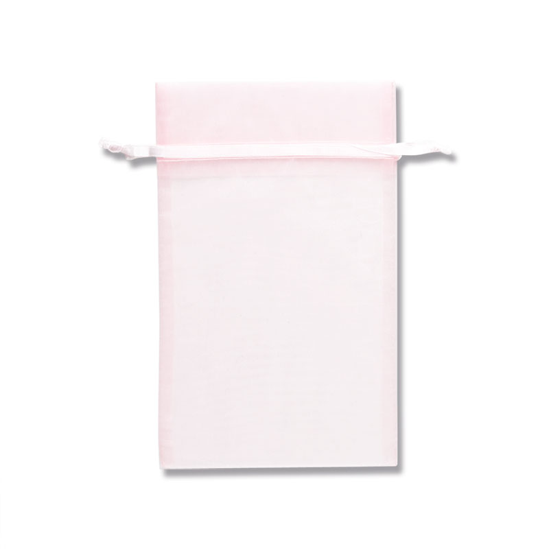 HEIKO ギフト巾着袋 オーガンジーバッグ L ピンク 1束(10枚)