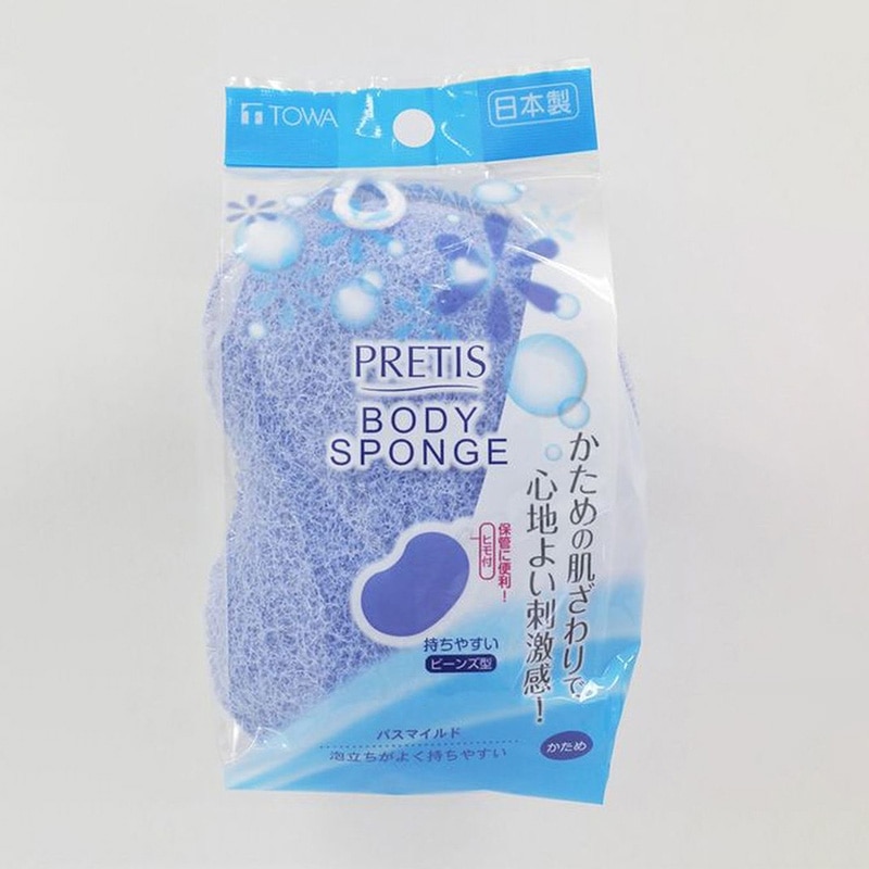 東和産業 PRETIS ボディスポンジ バスマイルド ブルー 1個(ご注文単位10個)【直送品】