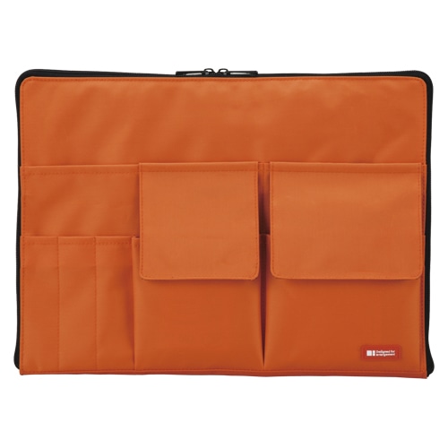 A-7554-4 バッグインバッグ A4 橙 1個 (ご注文単位1個)【直送品】