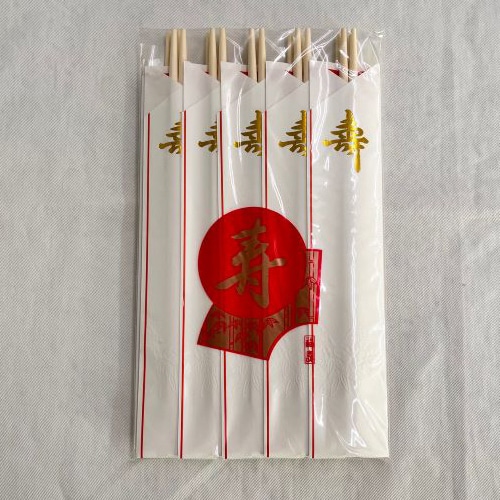 大和物産 割箸 柳丸箸 祝箸 金文字 24cm 袋入り 5膳/袋 004622411 包装