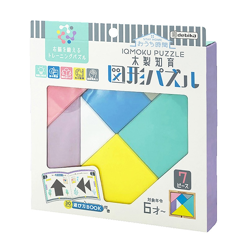 デビカ イクモク 木製知育 図形パズル 113015 1個（ご注文単位1