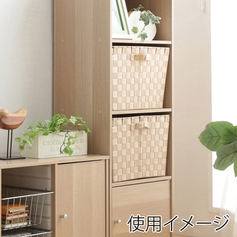 アイリスオーヤマ カラーバスケット CBK-38D ブラウン 深型 12個SET