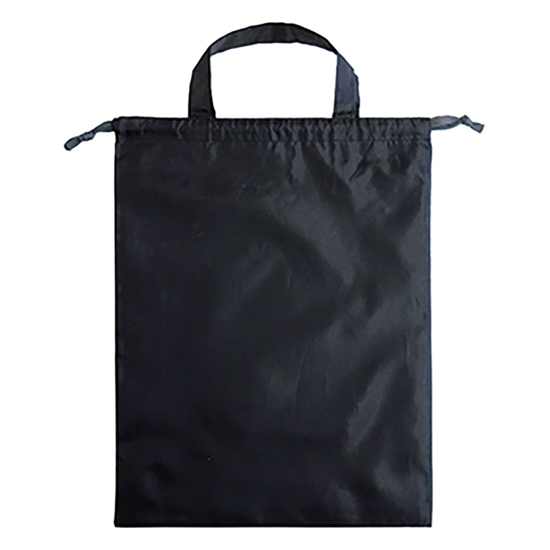 ラクスルクラフツ 持ち手付き巾着袋 スタッフバッグ L plus ブラック 90314019 10枚/袋(ご注文単位10袋)【直送品】