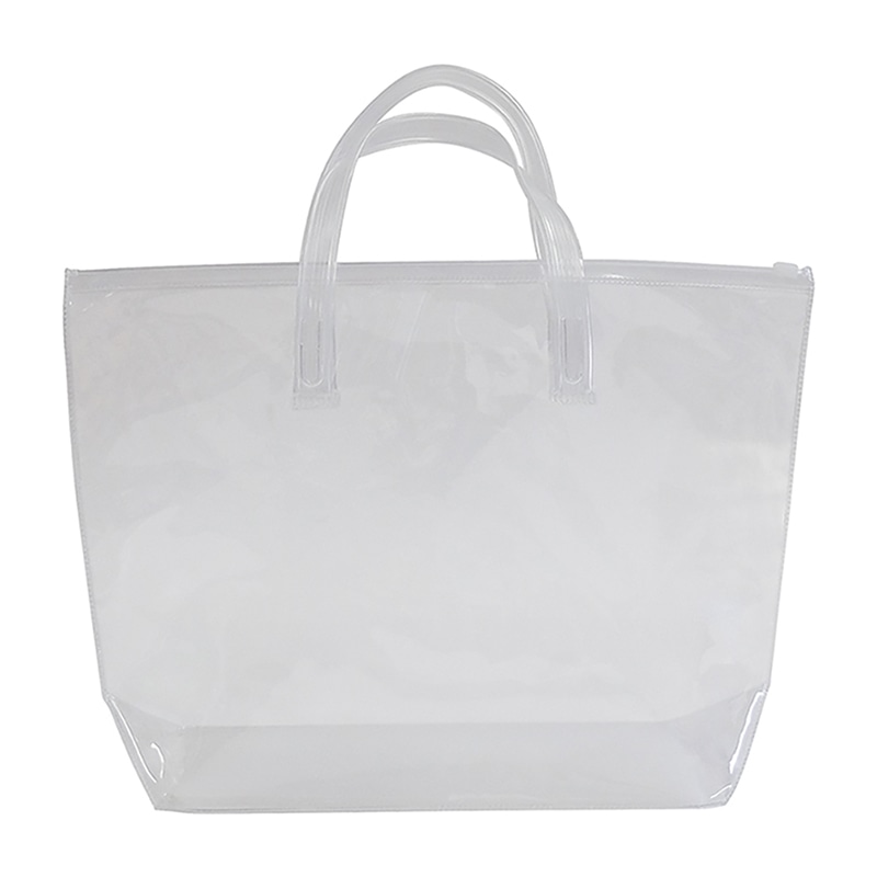 ラクスルクラフツ PVCバッグ クリアバッグ スライダートート S