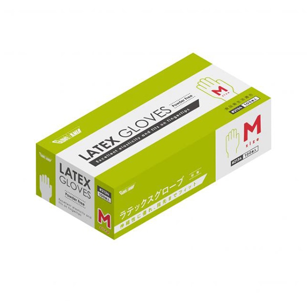 【直送品】 川西工業 ラテックスグローブ 粉無 M　100枚 2134　ナチュラル 1箱（ご注文単位20箱）