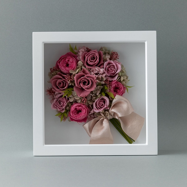 アプラス プリザーブドフラワー ブーケ ピンク F-3371 1個（ご注文単位