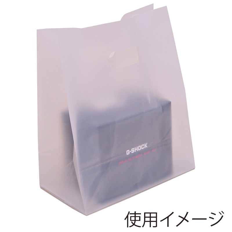伊藤忠リーテイルリンク ポリ手提げ袋 フロスト小判抜き M 50枚