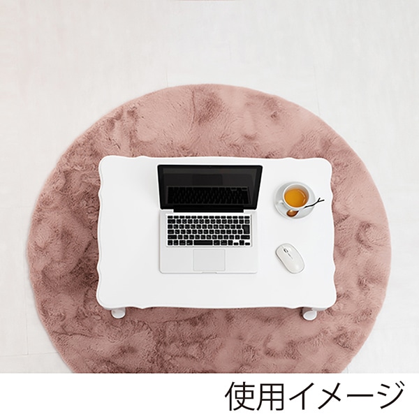 萩原 折れ脚テーブル ホワイト MT-7030WH 1台（ご注文単位1台）【直送品】