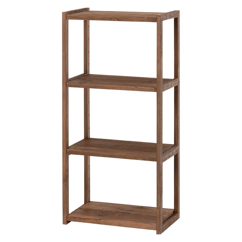 萩原 オープンラック 幅45cm 4段 ライトブラウン MCC-6142LBR 1台(ご注文単位1台)【直送品】