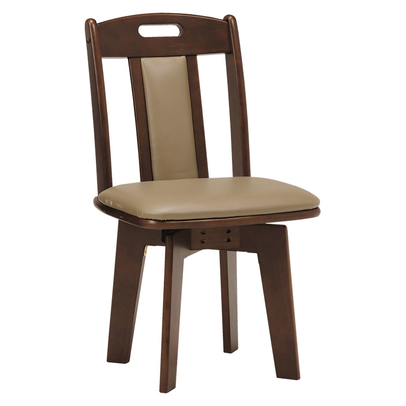 萩原 回転ダイニングチェアー ダークブラウン KC-7581DBR 1台(ご注文単位2台)【直送品】