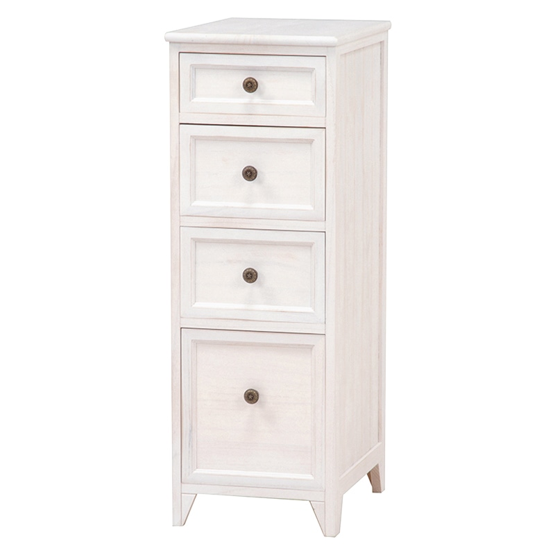 萩原 スリムチェスト 幅30cm アンティークホワイト MCH-5482AW 1台(ご注文単位1台)【直送品】