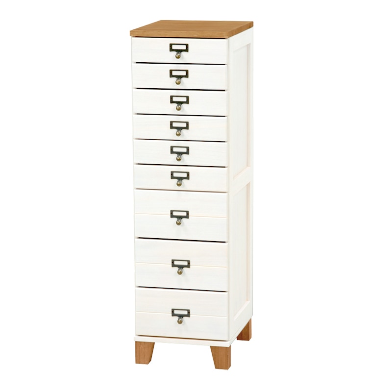 萩原 チェスト 幅28cm ホワイト MCH-6161NW 1台(ご注文単位1台)【直送品】