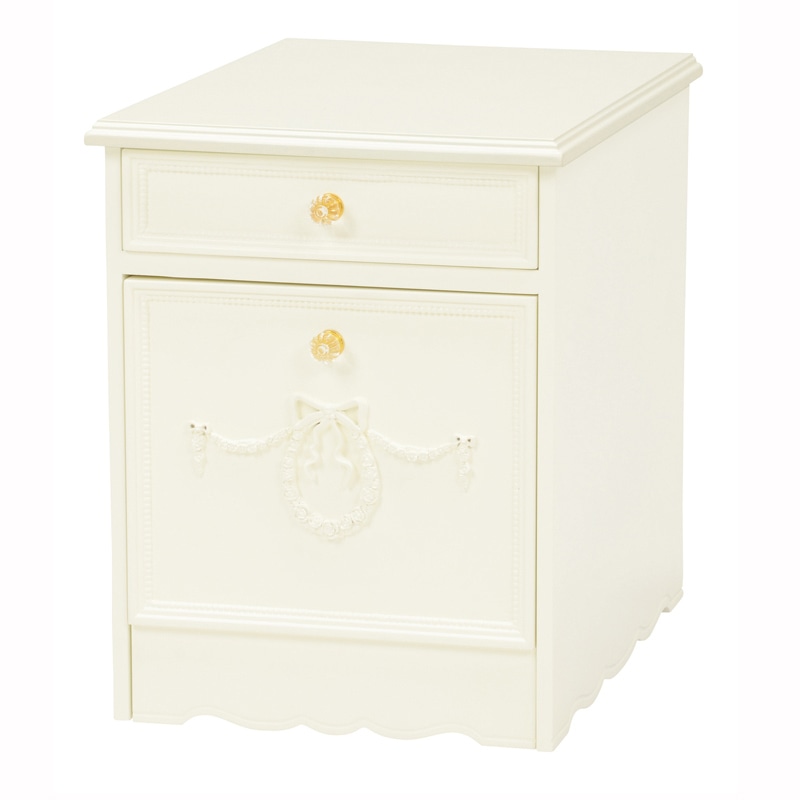 萩原 キッズサイドチェスト キャスター付 ホワイト RCH-1852WH 1台(ご注文単位1台)【直送品】