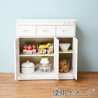 萩原(Hagihara) カウンター上収納(ホワイト) MUD-6026WH 在庫処分  