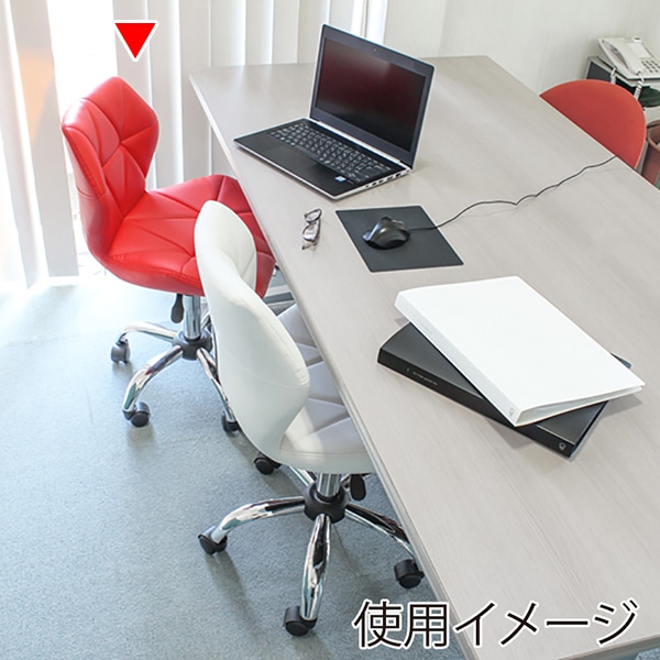 萩原 オフィスチェア レッド LHC-4054RE 1台（ご注文単位1台）【直送品】