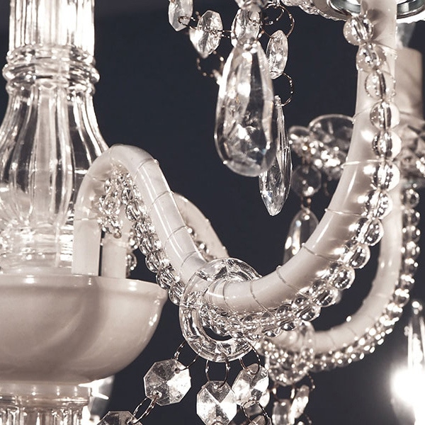 萩原 シャンデリア 5灯 電球付き クリア NL-8606CL 1台（ご注文単位1台