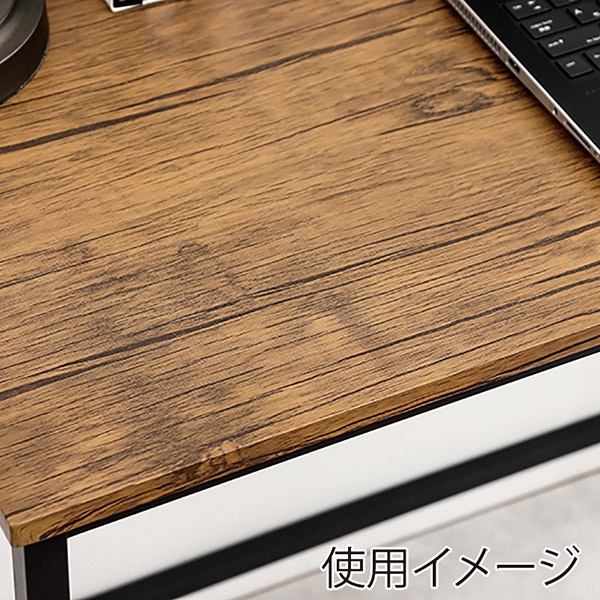 萩原 ロングデスク 幅100cm ブラウン LT-4672-BR 1台（ご注文単位1台