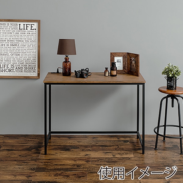 ロングデスク 萩原 ロングデスク 幅100cm ブラウン LT-4672-BR 1台（ご注文