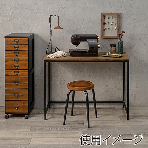ロングデスク 萩原 ロングデスク 幅100cm ブラウン LT-4672-BR 1台（ご注文