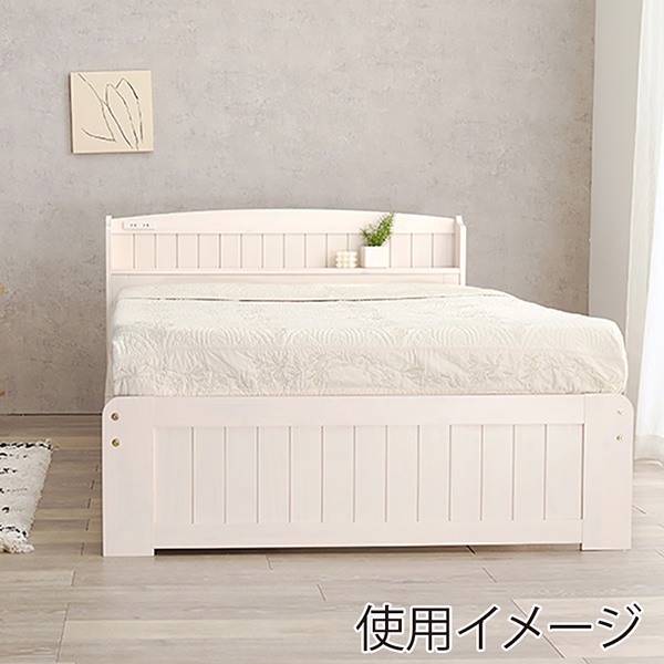 ベッド  ホワイト セミダブル ポケットコイルマットレス付きds-2333084 ベッド ホワイト セミダブル ポケットコイルマットレス付きds