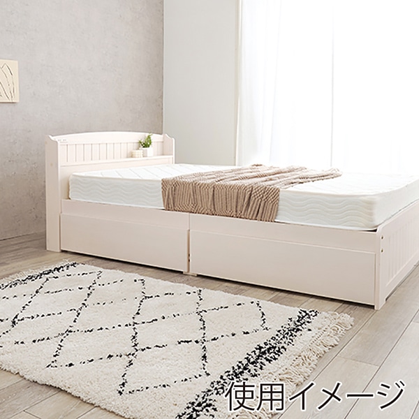 ベッド  ホワイト セミダブル ポケットコイルマットレス付きds-2333084 楽天市場】【本日クーポン5%引】 ベッド マットレス付き
