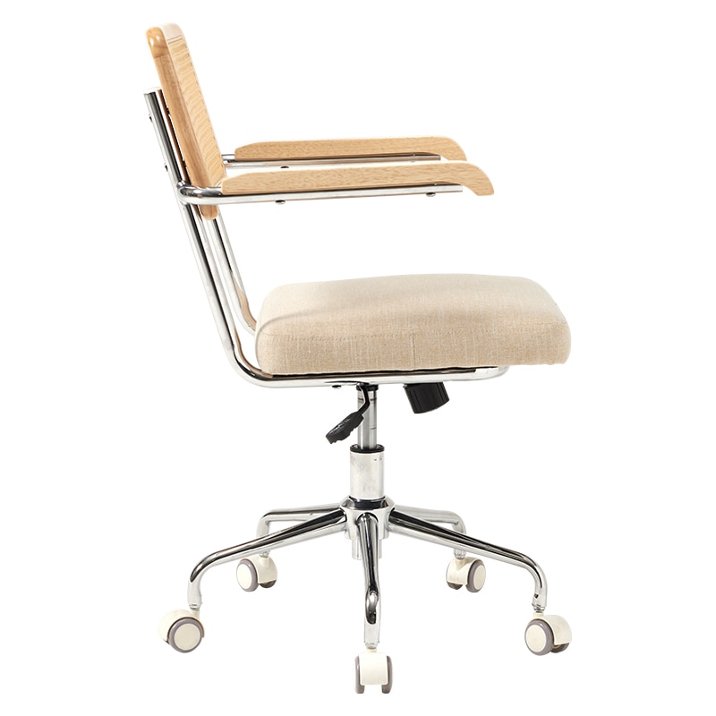 萩原 ラタン調オフィスチェア 肘掛けつき LHC-4475BE 1台（ご注文単位1